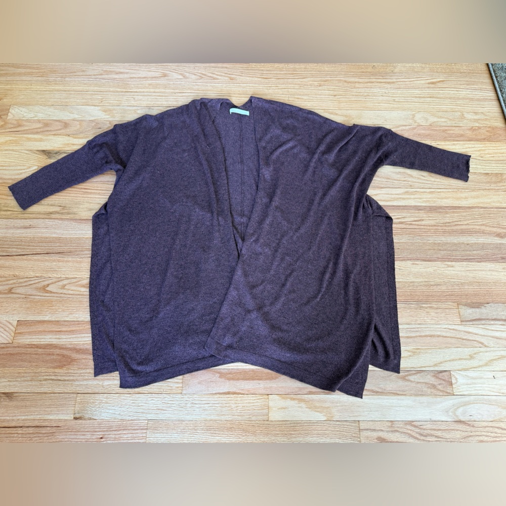 Burgundy Long Dolman Sleeve Cardigan - Picture 4 of 6